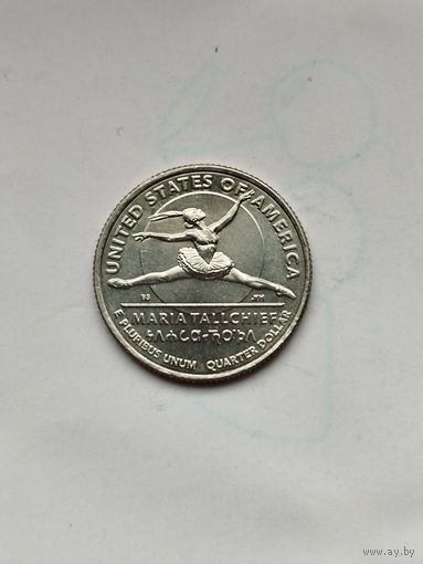 25 центов США. Женщины Америки. Мария Толчиф. 2023 год.