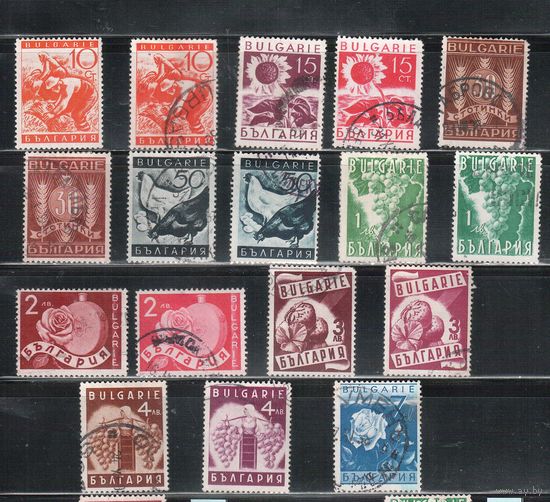 Болгария-1938, (Мих.320-335), гаш. ,  Сельское хозяйство, Фауна, Флора, 17 марок