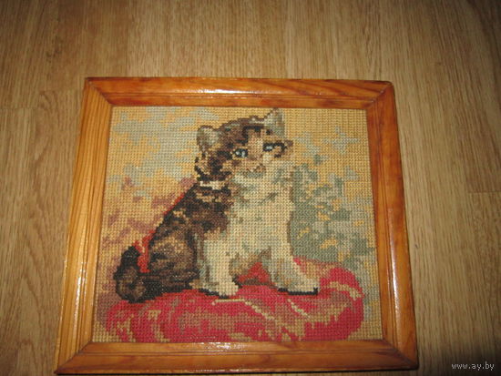 Вышивка . Кот . Кошка