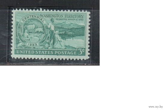 США-1953, (Мих.638),  **   , Территория Вашингтон (одиночка)