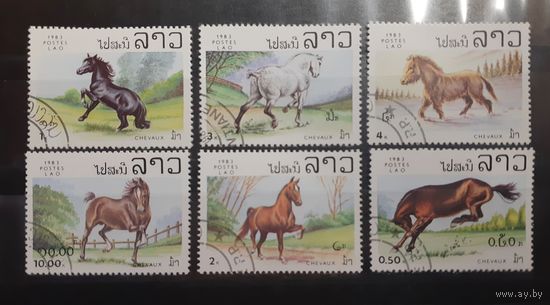 Лаос. 1983 год. Фауна. Лошади (105)