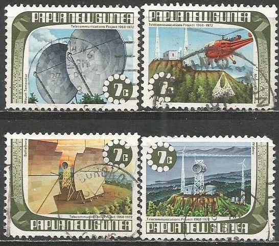 Папуа Новая-Гвинея. Телекоммуникации. 1973г. Mi#234-37.