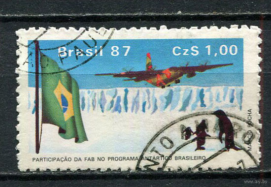 Бразилия - 1987 - Антарктическая программа Пингвин Адели - [Mi. 2207] - полная серия - 1 марка. Гашеная.  (Лот 17HH)-T41P17
