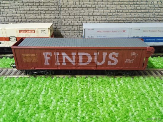 Полувагон крытый  4-х осный "FINDUS"  (кор) "LIMA"  Италия б/у 1/87 HO