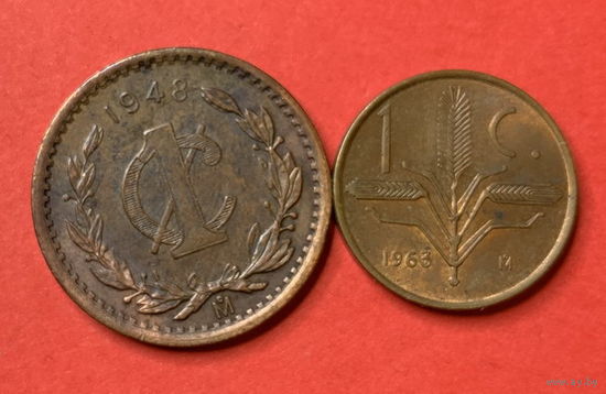 Мексика, 2 монеты по 1 центу