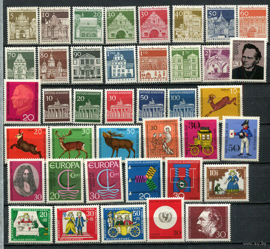 ФРГ - 1966 - Годовой набор - 40 марок - MNH
