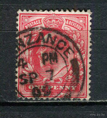 Великобритания - 1902/1913 - Король Эдуард VII 1P - [Mi.104A] - 1 марка. Гашеная.  (Лот 13Gk)-T2P44
