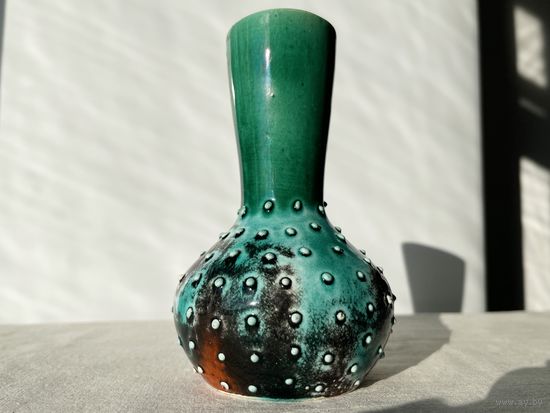Ваза обливная керамика ГДР 15x10cm