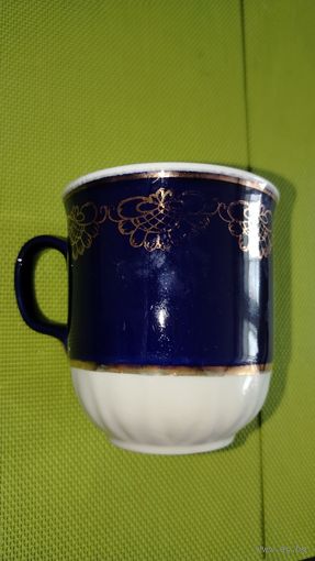 Кружка из СССР, кобальт. Баранівка. Барановский фарфоровый завод.