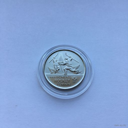 25 центов 2009 год. Женский хоккей. Канада. Спорт. Олимпиада Ванкувер 2010. UNC