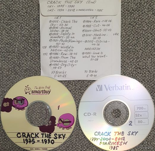 CD MP3 CRACK THE SKY - 2 CD