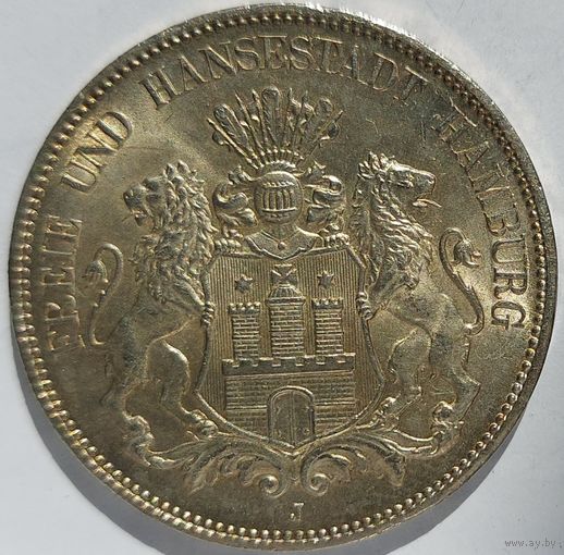 5 марок 1908 Гамбург. Превосходная степень сохранности. Возможен торг.