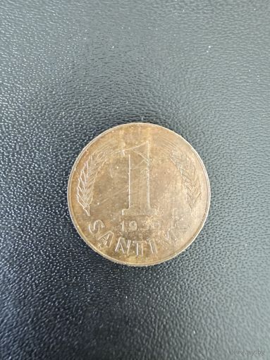 1 сантим 1939 года. Хорошее состояние. С 1 рубля