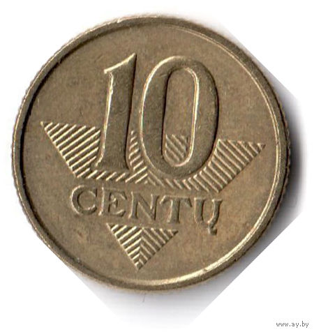 Литва. 10 центов. 2008 г.