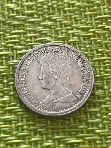 Нидерланды 25 центов 1918 г ( KM# 146 )