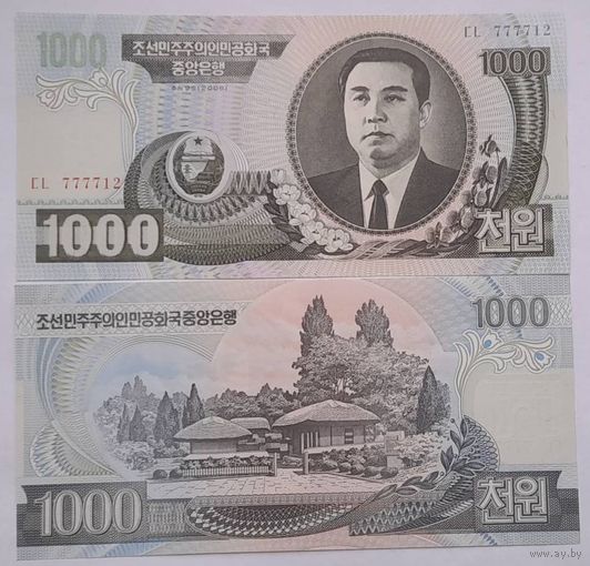 КНДР Северная Корея 1000 вон 2006 года UNC