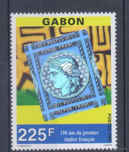 [2368] Габон 1999. 150-летие первой марки Франции. Одиночный выпуск с голограммой. MNH