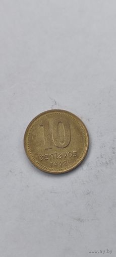 Аргентина 10 сентавос 1992