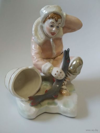 В коллекцию! Статуэтка Емеля со щукой Минск Минский завод! Люкс!