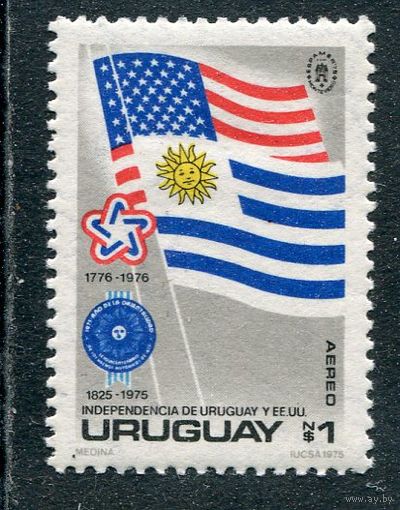 Уругвай. Флаг Уругвая и США. Филвыставка