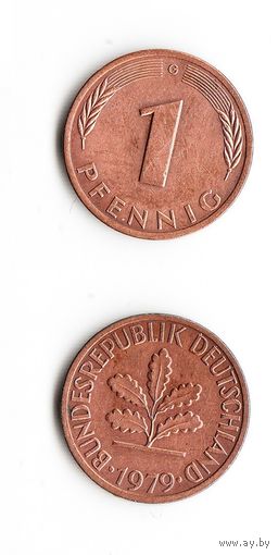 1 пфенниг Германия 1979 года(G)