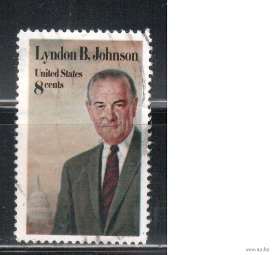 США-1973, (Мих.1118) , гаш.  , Личности, Президент Джонсон (одиночка)