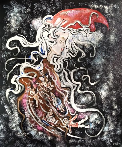 Панно на холсте 70-60 см. масло