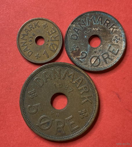 Дания 3 монеты