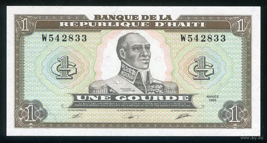 Гаити 1 гурд 1989 г. P253. Серия W. UNC