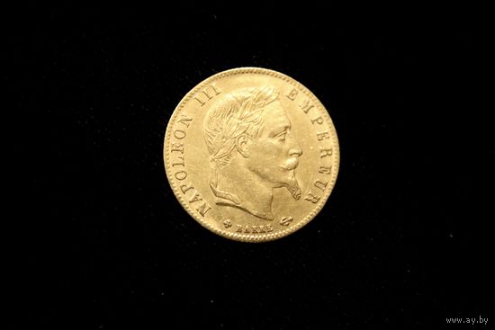 5 франков 1855 г. Франция, Наполеон III. Штемпельный блеск, пореже!