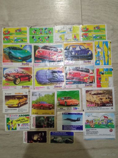 Фантики вкладыши наклейки