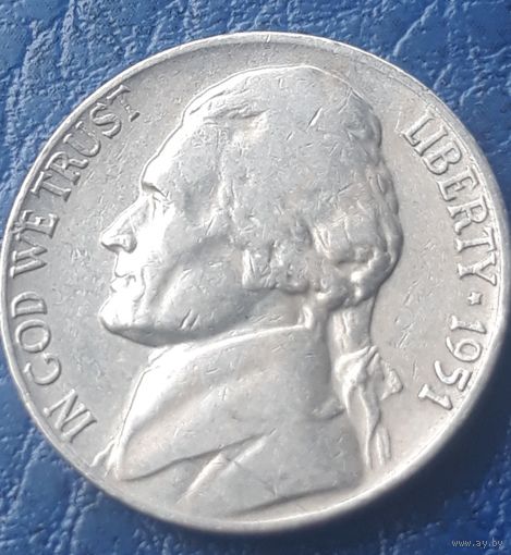 5 центов  1951 D США Джеферсон