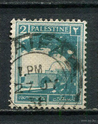 Британский мандат в Палестине - 1927/1942 - Могила Рахили 2М - [Mi.52] - 1 марка. Гашеная.  (Лот 46Fh)-T25P16