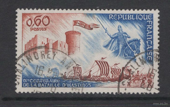 Франция 1966 Война  900 лет битвы при Гастингсе Замок Фалез (Mi#1549)