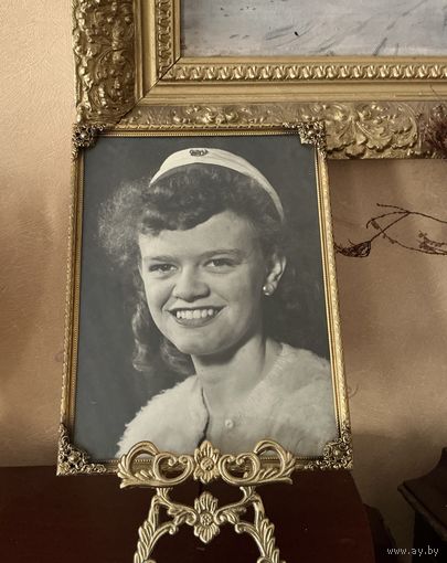 Рамка для фото старая латунь со стеклом Германия