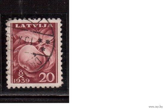 Латвия-1939 (Мих.280)  гаш. , Яблоки(2)