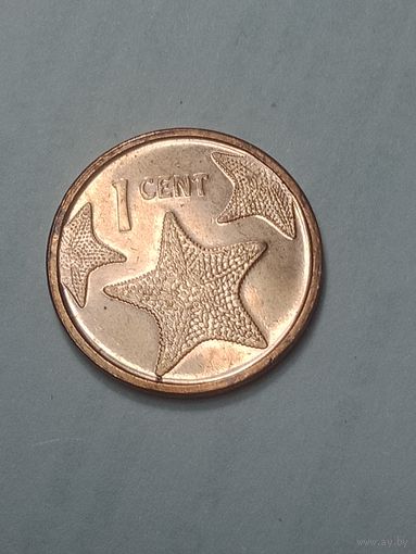 Багамские острова 1 цент 2009 года . Не магнитный