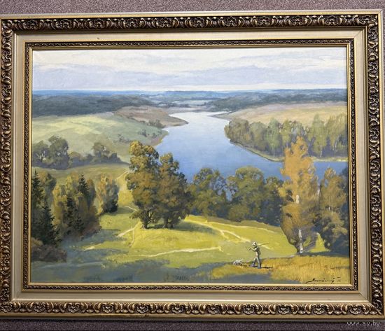 Картина Масленикова В.П. "НА БЕРЕЗИНЕ". Холст, масло. Размер: 60Х80 см.