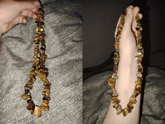 Бусы из натуральных камней агат гранат берюза тигровый глаз слоновья кость