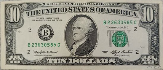 10 долларов США. 1993г