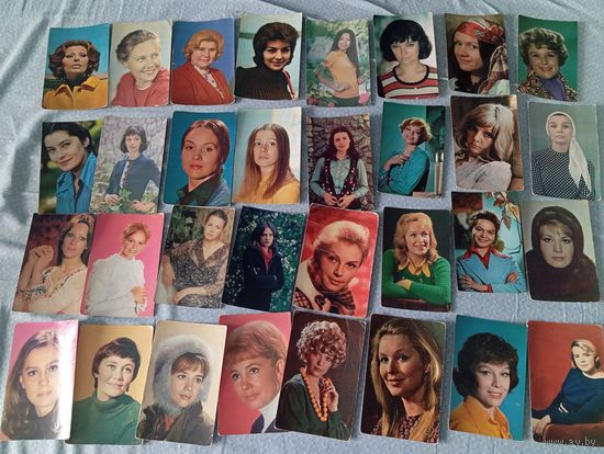 Открытки Актеры цветные 99 штук