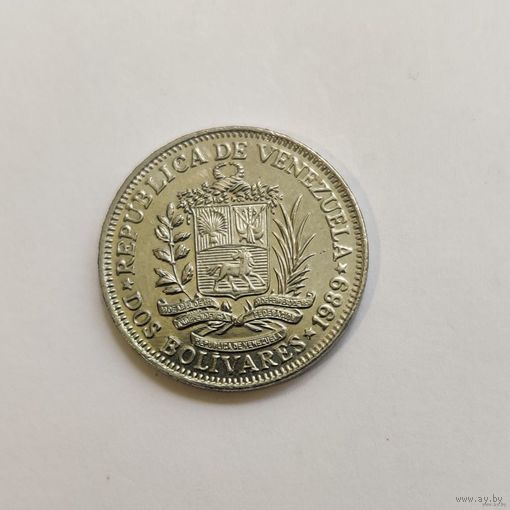 Венесуэла 2 боливара 1989 г.  (2)