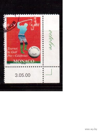 Монако-2000(Мих.2505) , гаш.,  Спорт , Гольф(2)