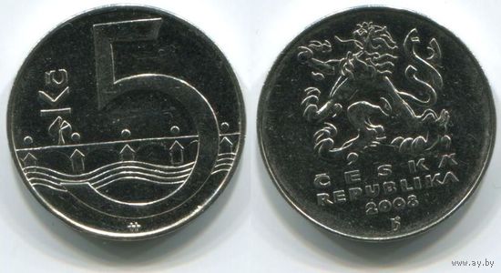 Чехия. 5 крон (2008, XF)