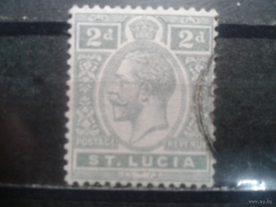 Сент-Люсия, колония Англии, 1913. Король Георг V. Вз-4. Mi-4,2 евро гаш.