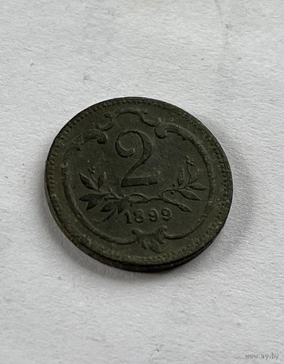 Австрия 2 геллера 1899