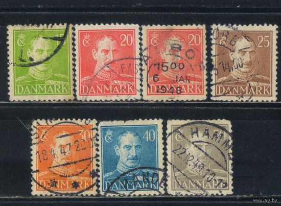 Дания 1942 Христиан Х Стандарт #270-3,275-6