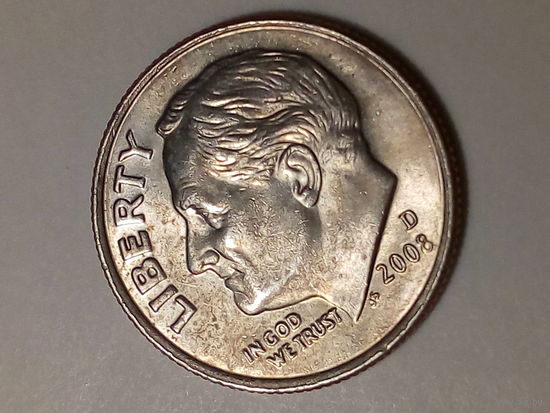 10 центов США 2008 D год