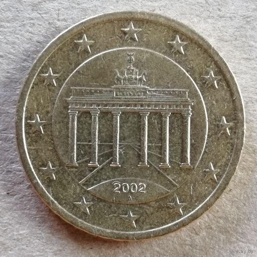 Германия 50 евроцентов "А" 2002 год, KM# 212