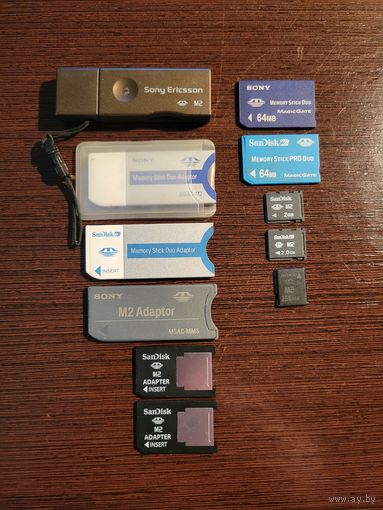 Карта памяти и переходники Sony Ericsson   (11 шт.)